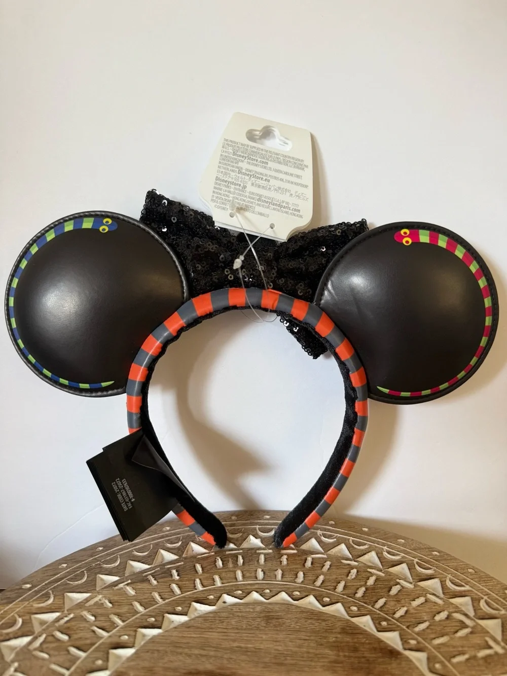Disney Parks Jack Skellington Pumpkin King Minnie Ears New
